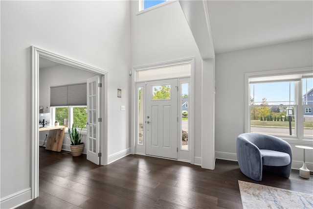 entryway featuring dark hardwood / wood-style floors