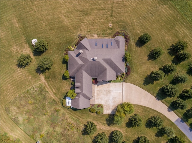 drone / aerial view featuring a rural view