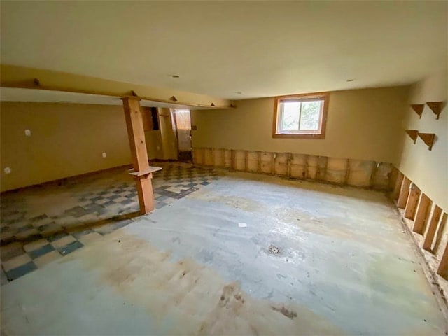 view of basement