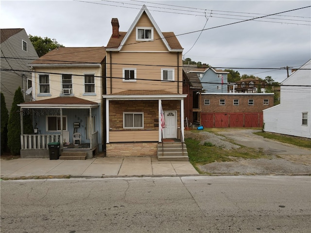 view of front of home with a porch