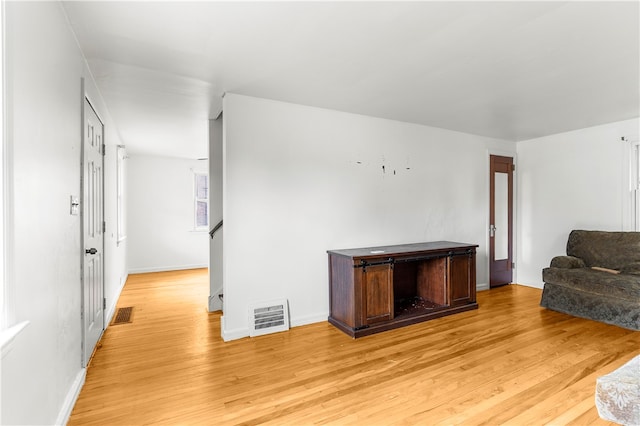 interior space featuring light hardwood / wood-style floors