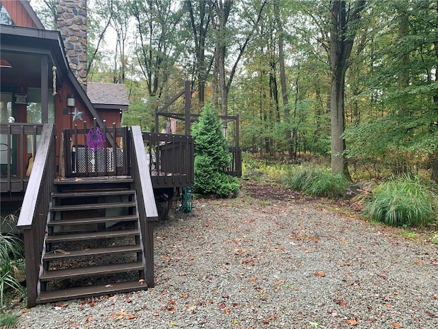 view of patio featuring a deck