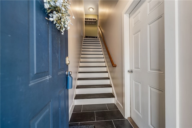 interior space featuring tile patterned flooring