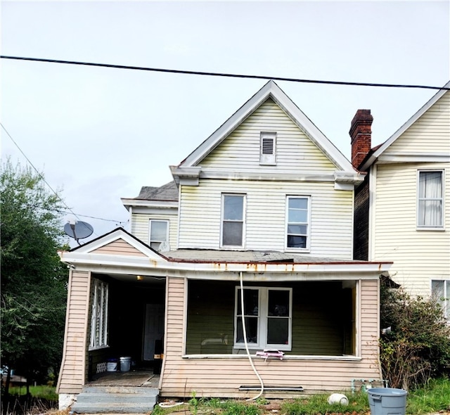 view of front of house with covered porch