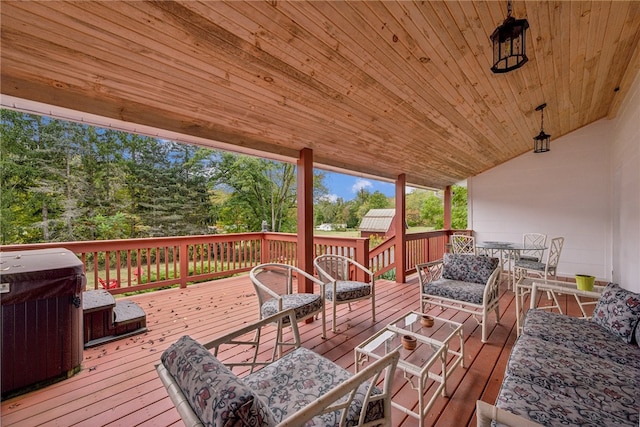 view of wooden deck