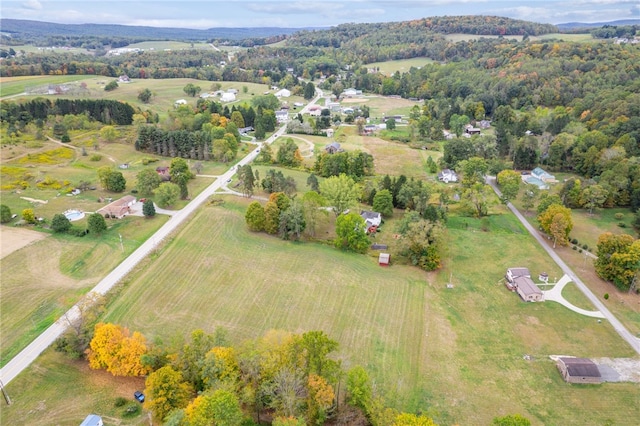 drone / aerial view featuring a rural view