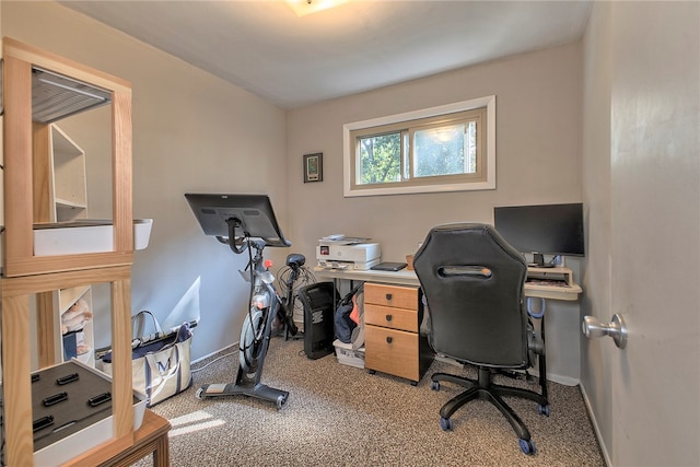 view of carpeted office