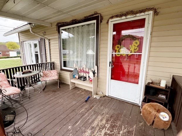 view of wooden deck