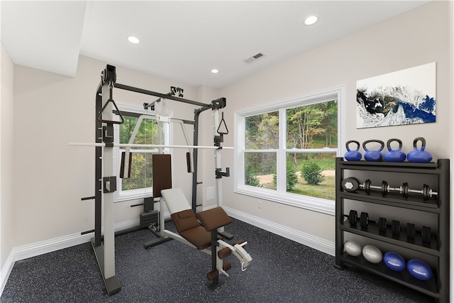 view of exercise room