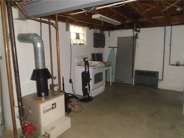 basement with washer / dryer