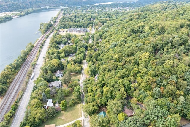1487 Beaver Rd, Sewickley, PA 15143 - bird's eye view featuring a view of trees and a water view