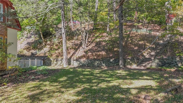 1487 Beaver Rd, Sewickley, PA 15143 - view of yard with fence, stairs, and central air condition unit
