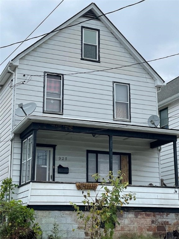 view of front of home with a porch