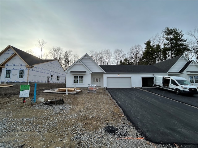 view of front of home featuring a garage