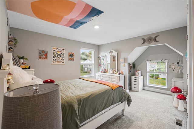 bedroom with carpet floors