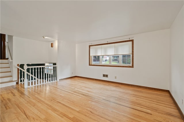 empty room featuring light hardwood / wood-style flooring