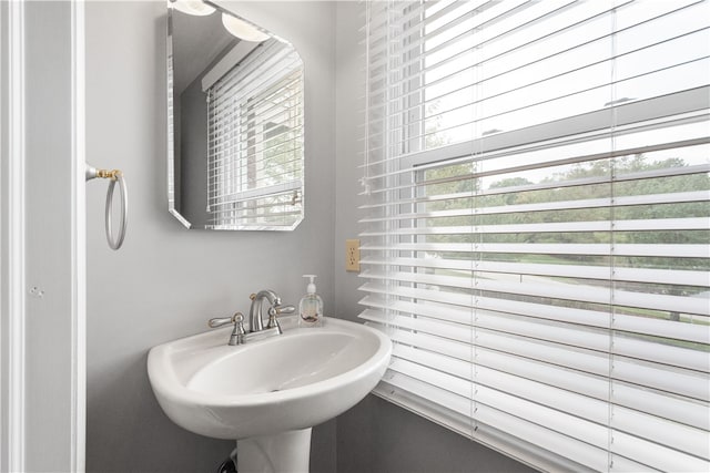 bathroom with sink and plenty of natural light