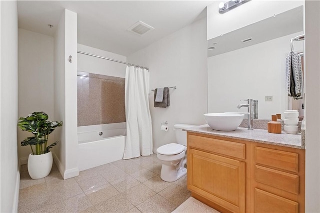 306 4th Ave Unit 501, Downtown Pgh, PA 15222 - full bathroom with vanity, shower / bath combo, and granite floors