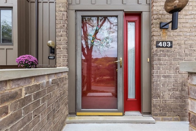 view of doorway to property