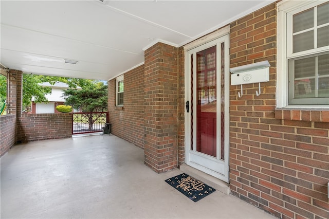 view of doorway to property