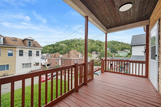 view of wooden terrace