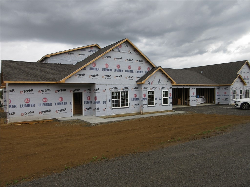 view of unfinished property