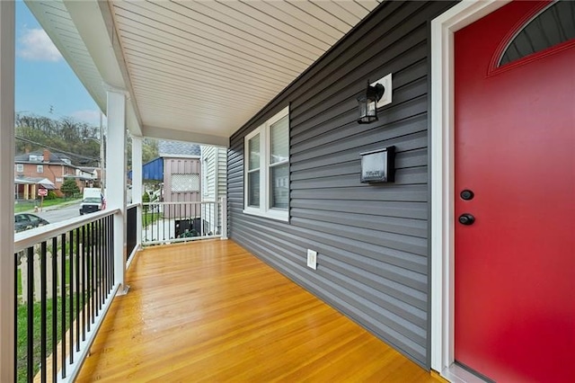 exterior space with a porch