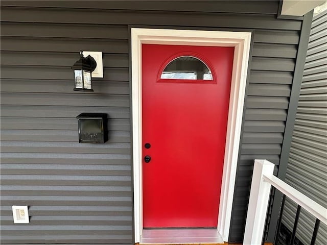 view of doorway to property