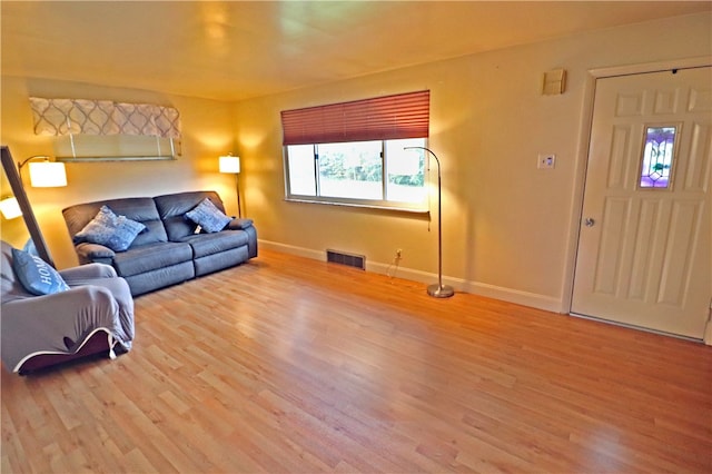 living room featuring hardwood / wood-style flooring