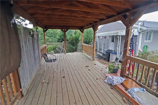 view of wooden deck