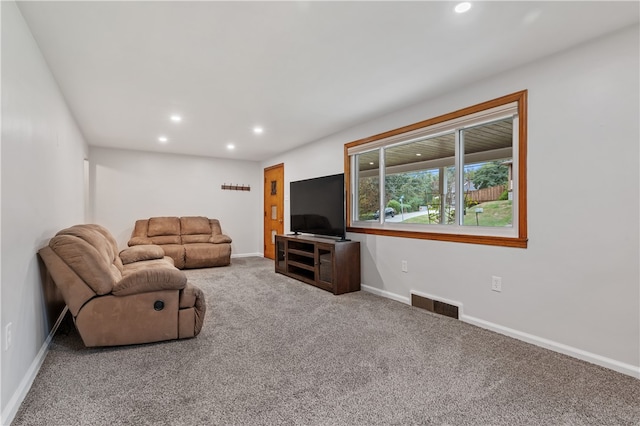 view of carpeted living room