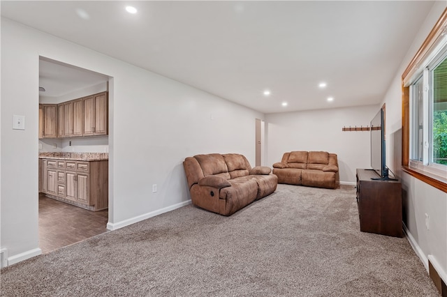 view of carpeted living room