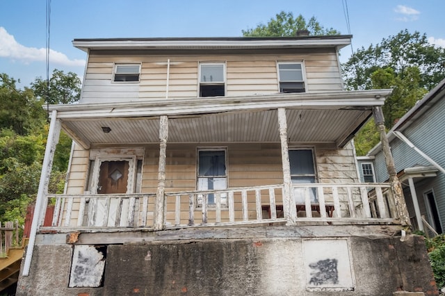 view of front of house with covered porch