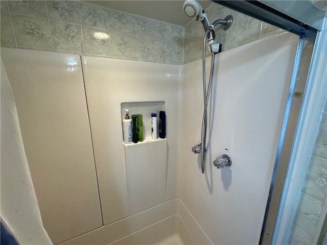 room details with tiled shower