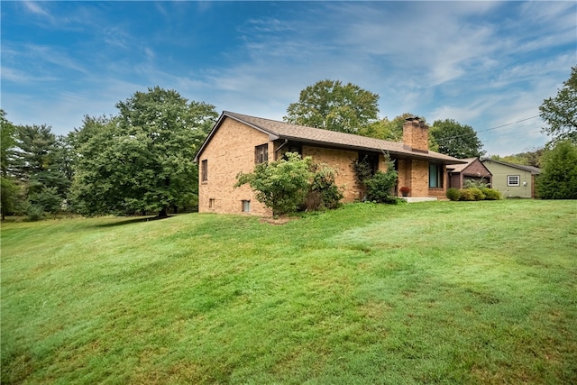 exterior space with a front lawn