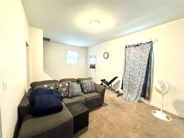 view of carpeted living room