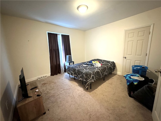 bedroom with carpet floors