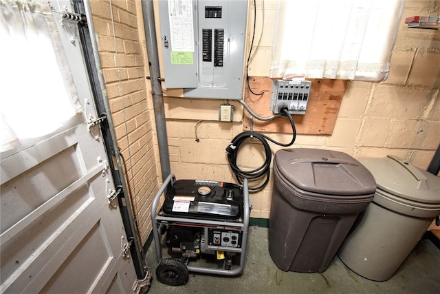 utility room featuring electric panel