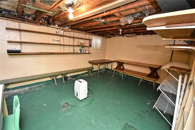 view of basement