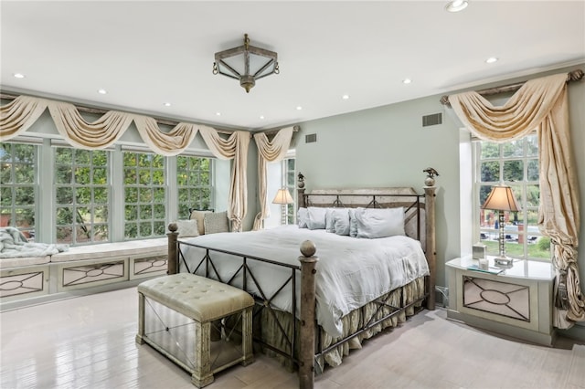 bedroom featuring light hardwood / wood-style floors