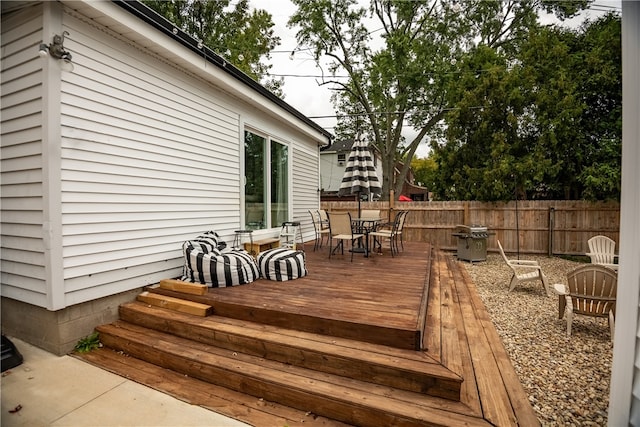 view of wooden terrace