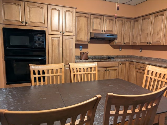 kitchen featuring black appliances