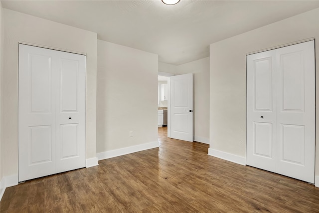 unfurnished bedroom featuring hardwood / wood-style floors