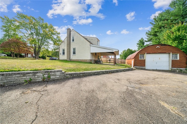 exterior space with a front yard