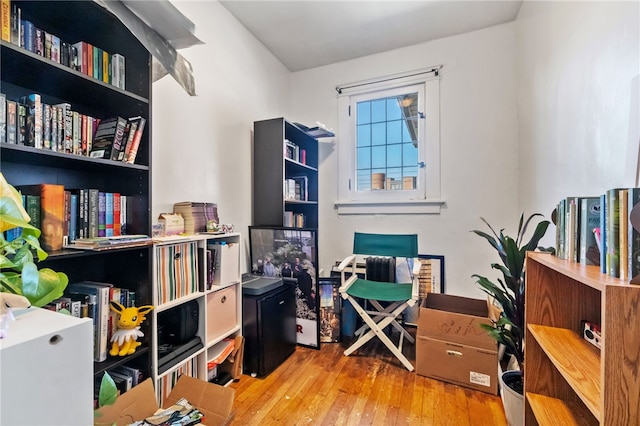 office area featuring light wood-type flooring