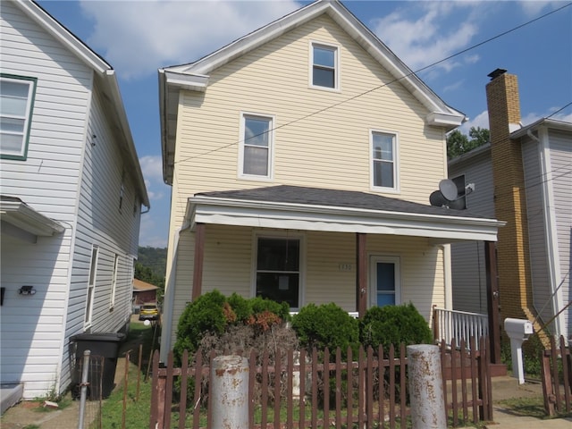 front facade with covered porch