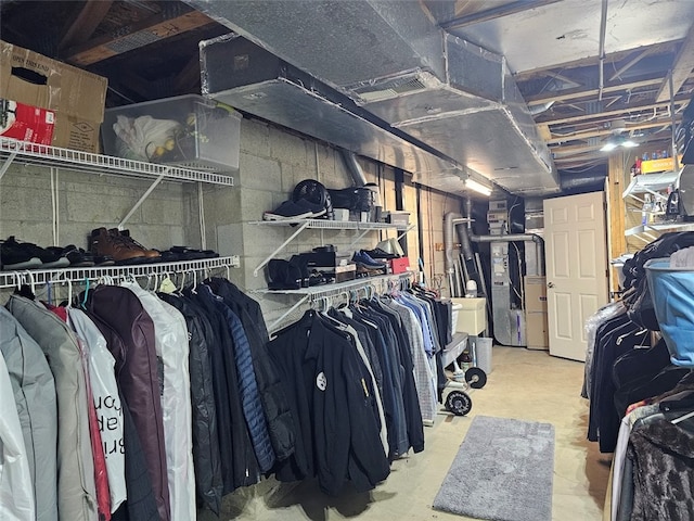 view of walk in closet