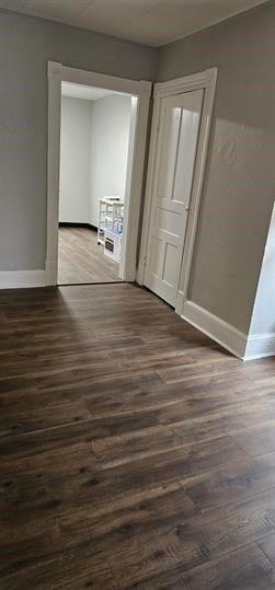 interior space featuring dark hardwood / wood-style flooring