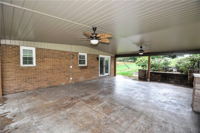 view of patio / terrace with ceiling fan