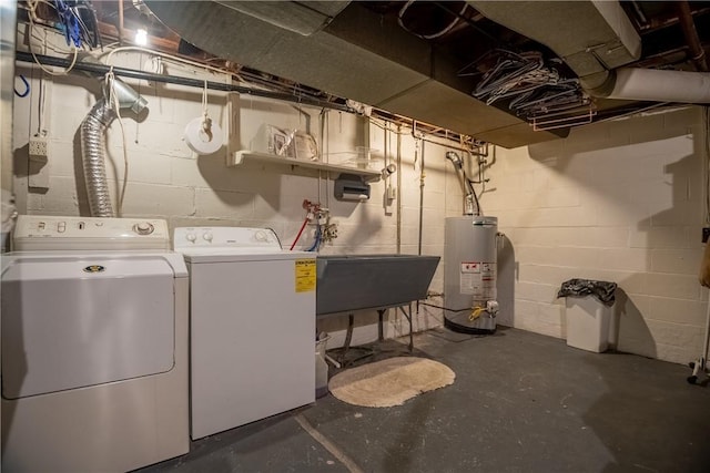 1820 N Hermitage Rd, Hermitage, PA 16148 - laundry area featuring separate washer and dryer, laundry area, and gas water heater